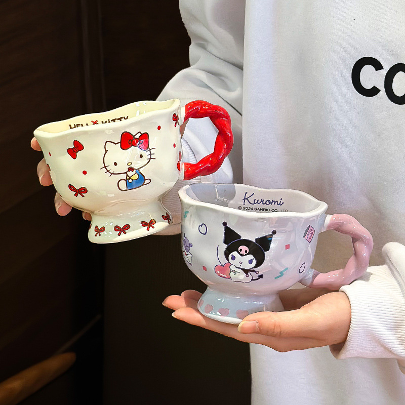 Christmas Nordic cartoon ceramic cups, ceramic cups, ceramic pattern cups