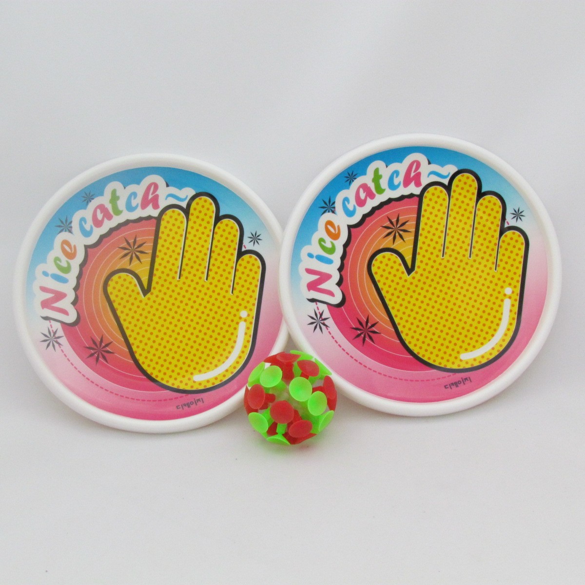 生产亲子儿童解压游戏运动玩具发光吸盘球PVC粘粘球手抛球粘靶球细节图