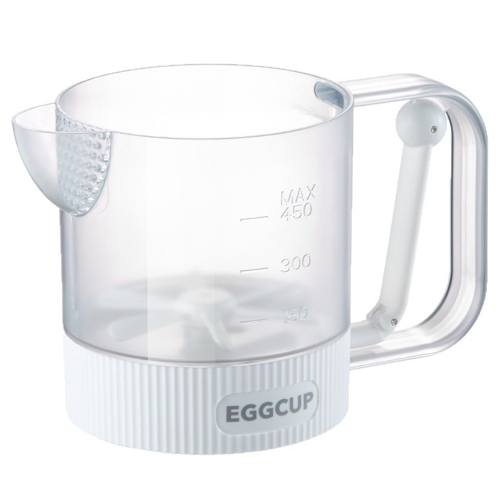 手动过滤打蛋器按压计量打蛋杯厨房奶油搅蛋杯易清洗烘培搅拌杯白底实物图