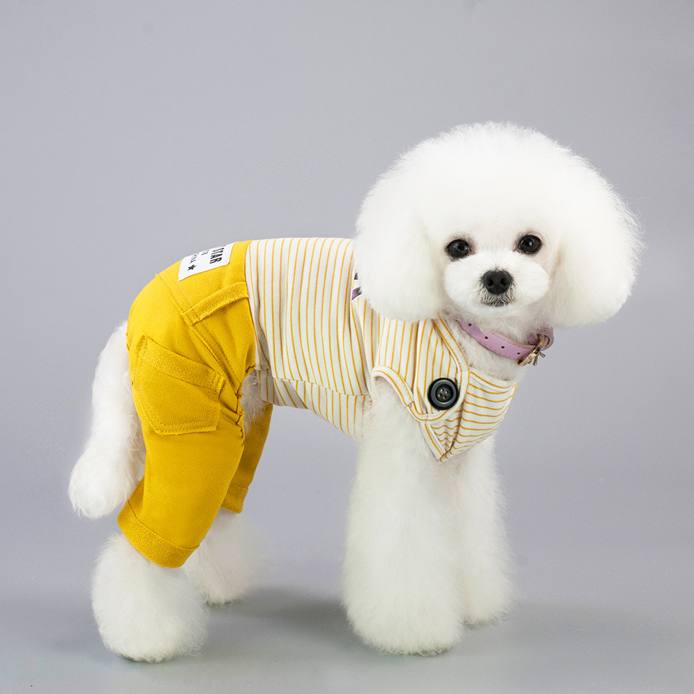 Amazon Spring/Summer 19 new pet four-legged clothes, dog casual striped pants, thin cat and dog clothes Application Scenario