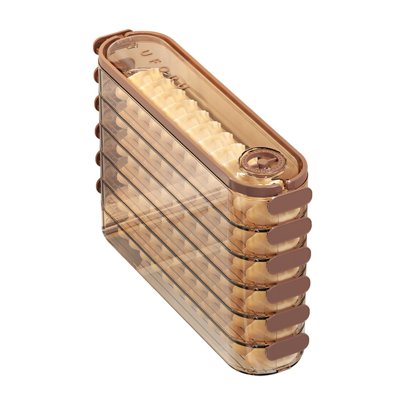 Dumpling box, household food-grade multi-layer stacked sealed preservation box for freezing, wonton and dumpling refrigerator storage box Item Picture