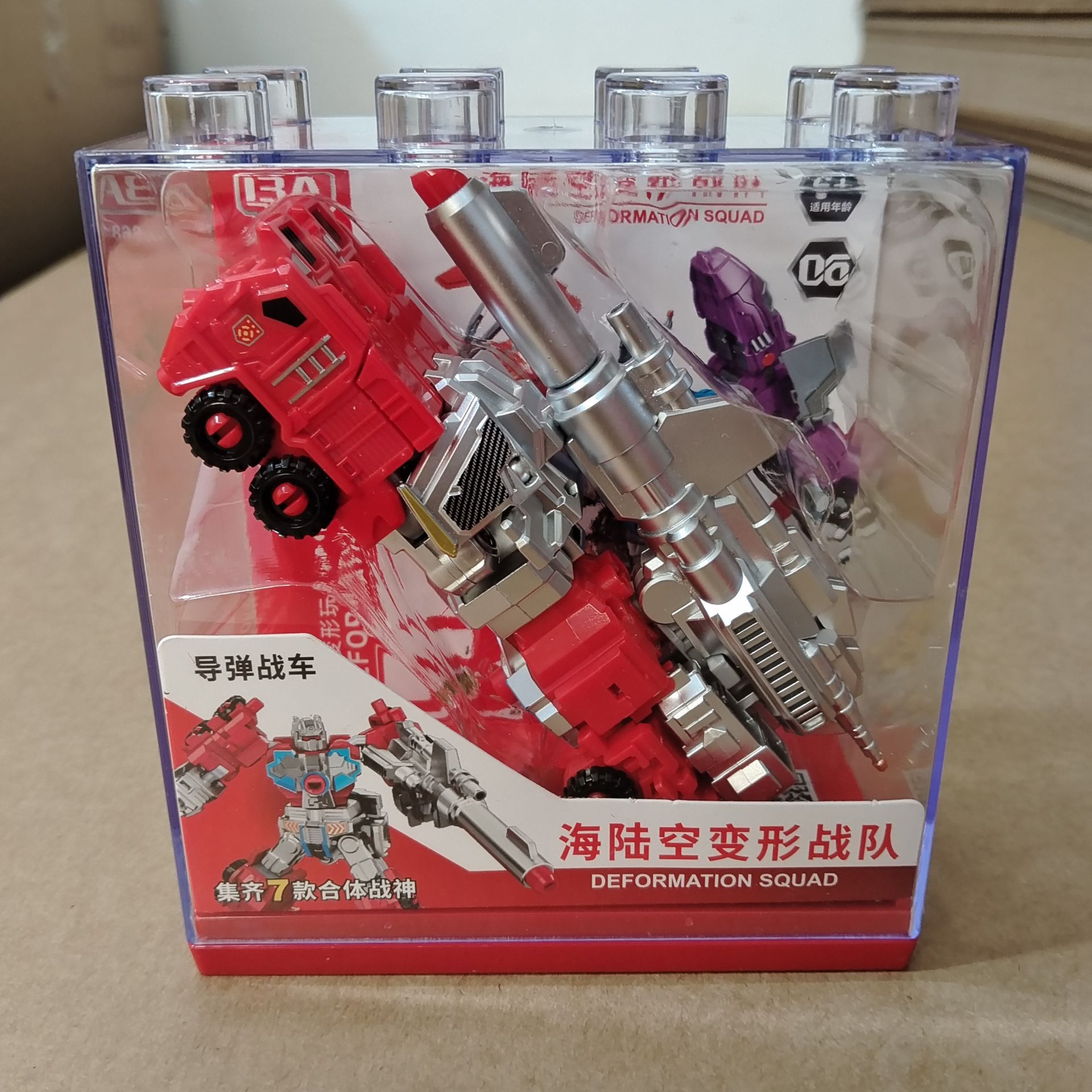 粤星动漫海陆空变形战队合体金刚男孩机器人越野车直升机模型玩具儿童益智收藏详情4