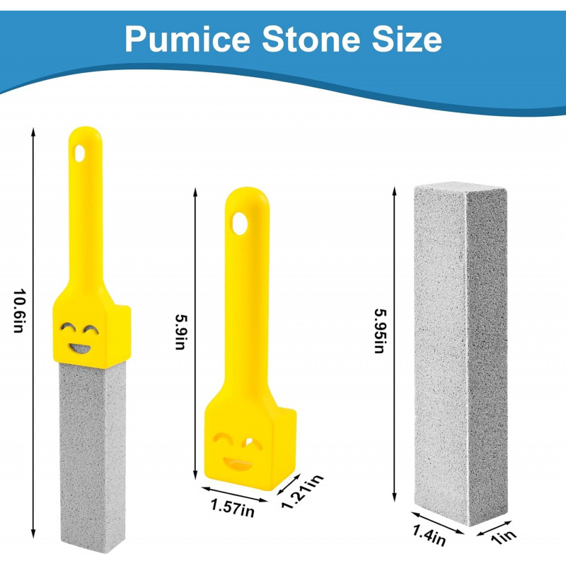 Temu's Floating Stone Toilet Brush And Household Cleaning Stick Can Effectively Remove Urine Stains, Scale And Dirt Without Any Blind Spots details Picture