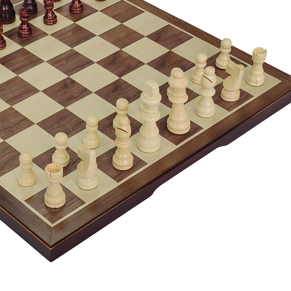 新款木质国际象棋38cm益智竞技桌上棋牌游戏玩具厂家直销跨境专供白底实物图