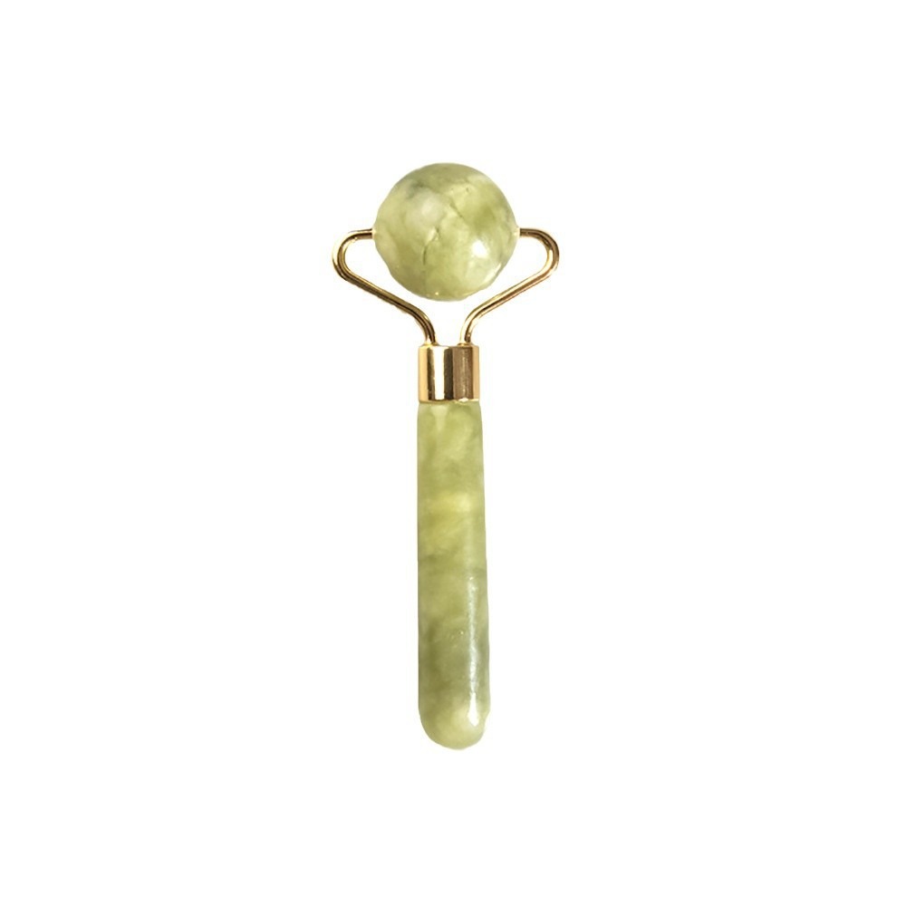 Jade round ball massager, green phoenix jade beauty container, facial and eye small eye beauty stick, single-head Xiuyan jade roller Application Scenario