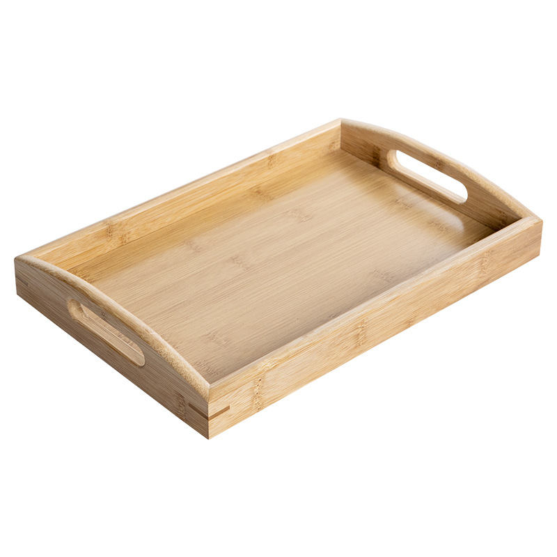 Wholesale bamboo pallets from the manufacturer, household living room and kitchen solid wood pallets, simple tea plates, hand-held dinner plates, tea snack plates Specification drawing