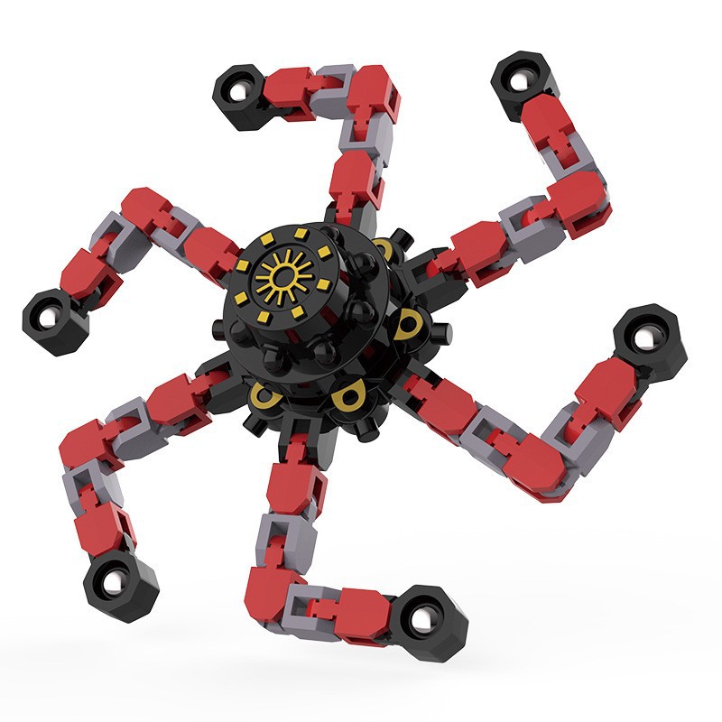 机械变形陀螺跨境解压儿童手指螺旋陀螺抖音指尖机械链条玩具批发白底实物图