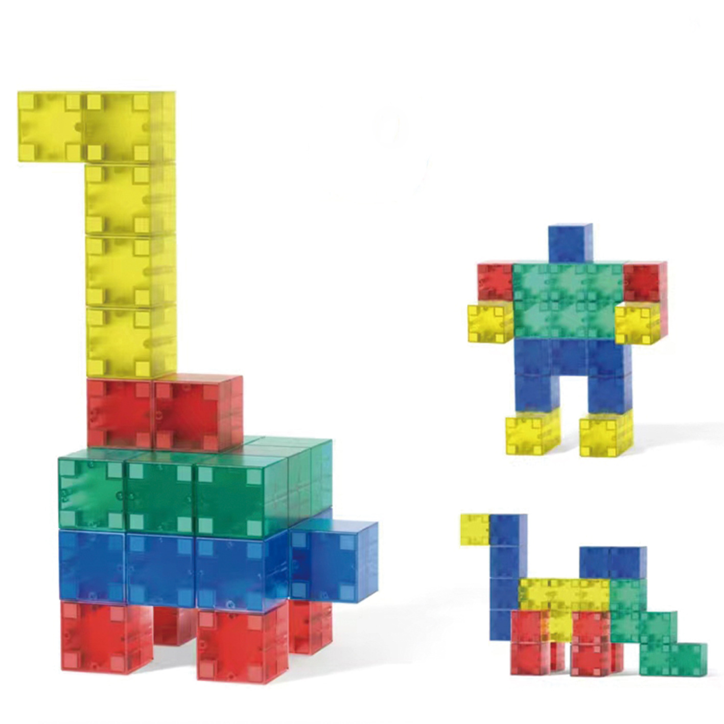 Magnetic cube children's assembly puzzle building blocks, math teaching AIDS, spatial three-dimensional thinking, magnetic upright body, four-sided cross-border details Picture