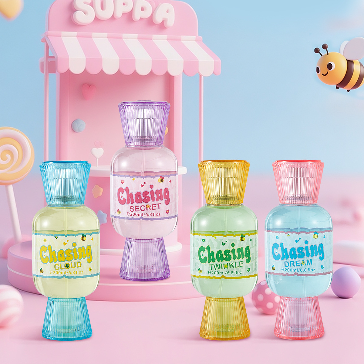 跨境东南亚南美糖果身体喷雾女士香水持久留香化妆品工厂贸易批发