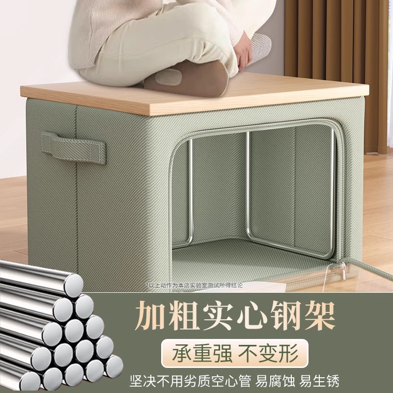 牛津布大视窗收纳箱衣服专用百纳箱衣柜放衣物被子整理箱子储物盒产品图