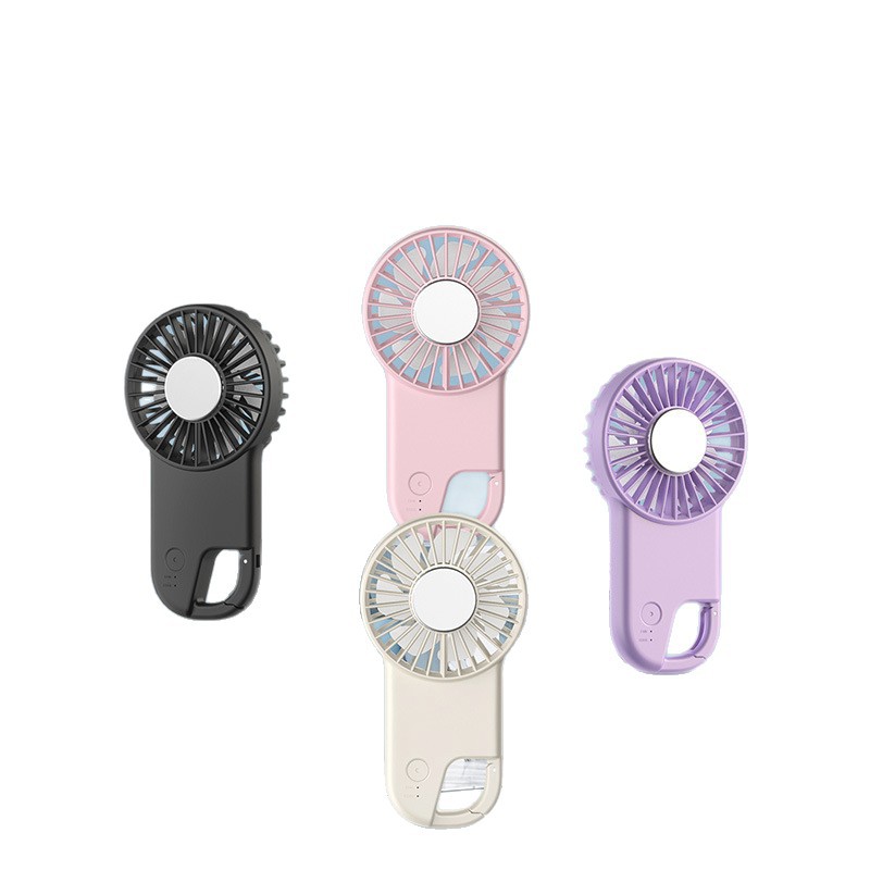 Instant delivery of small fans, mountaineering buckle mini fans, usb charging desktop fans, outdoor travel handheld fans Item Picture