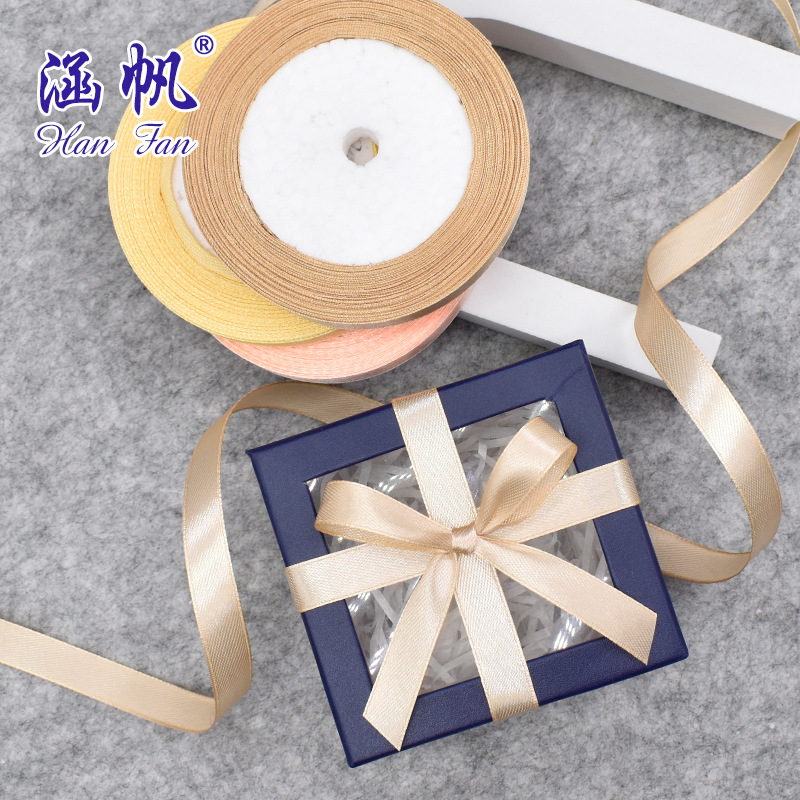 1.2cm ribbon gift box, 4-point cake box, colored webbing ribbon, the ribbon can be printed with hot stamping details Picture