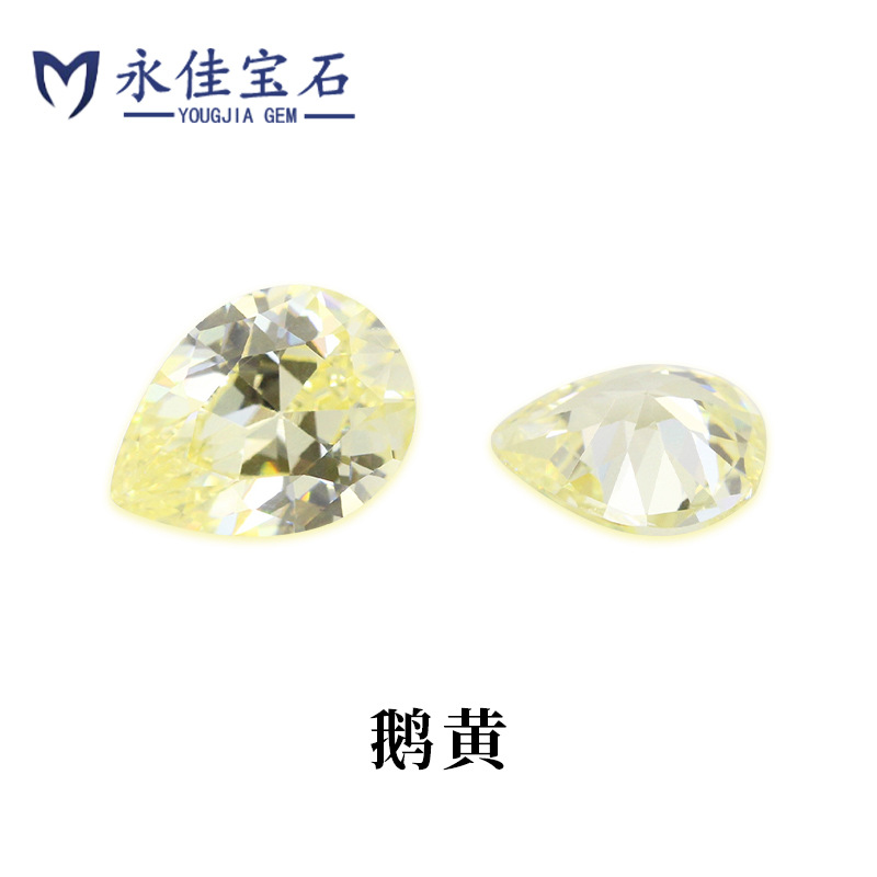 Yongjia Gemstone Colored Teardrop pear-shaped Zircon bare stone ring face accessories Diamond artificial synthetic zirconia DIY white stone Application Scenario