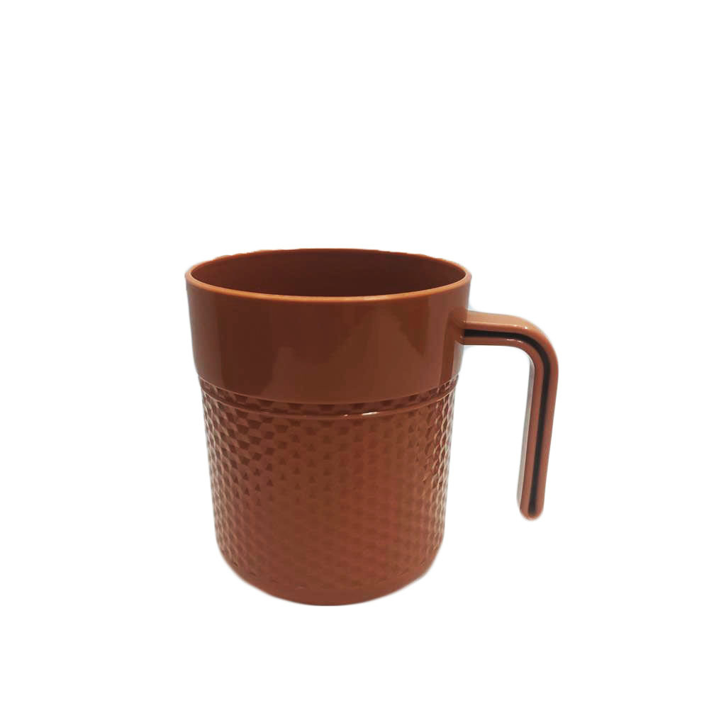 High appearance level transparent striped cup, two-color printed mouthwash cup, student brushing cup, creative square cup RS-202188 Item Picture