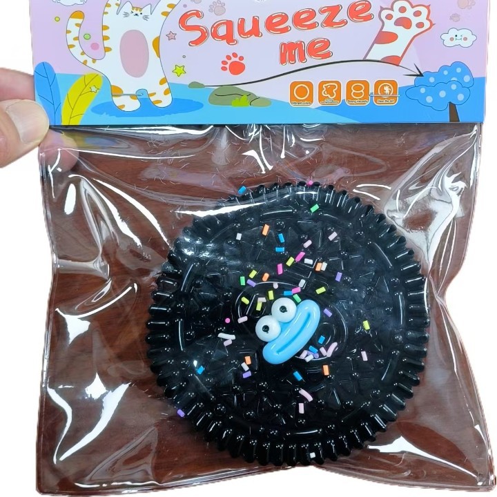 工厂直销软胶仿真大奥利奥奶油饼干捏捏乐萌宠大团子卡通减压玩具细节图