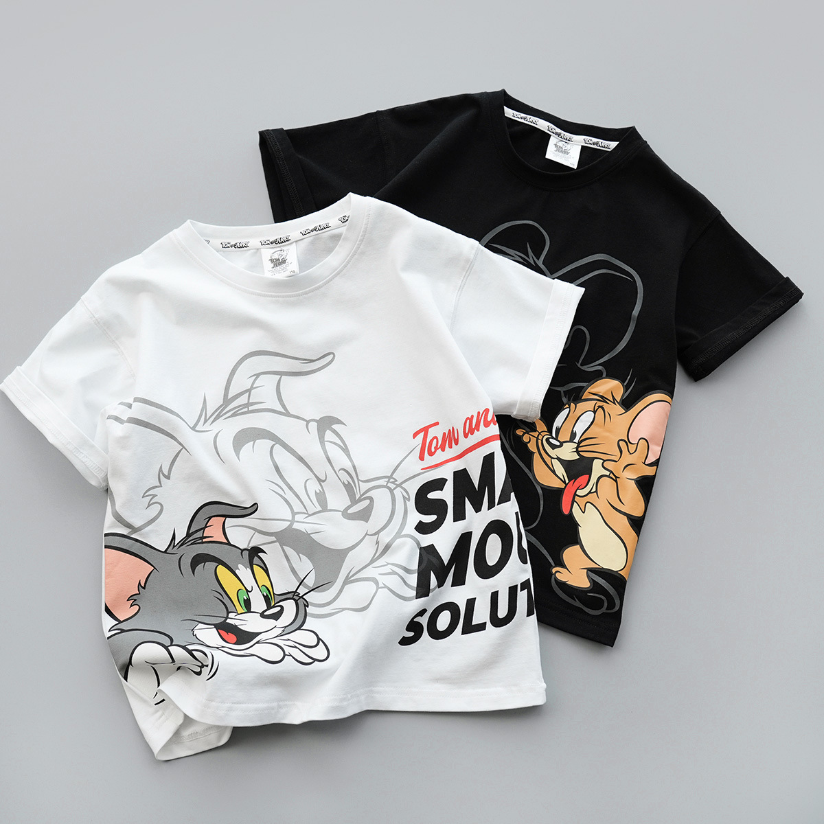 Cross-border Southeast Asian children's cartoon T-shirts, thin short-sleeved tops for boys and girls, and summer children's clothing for adults