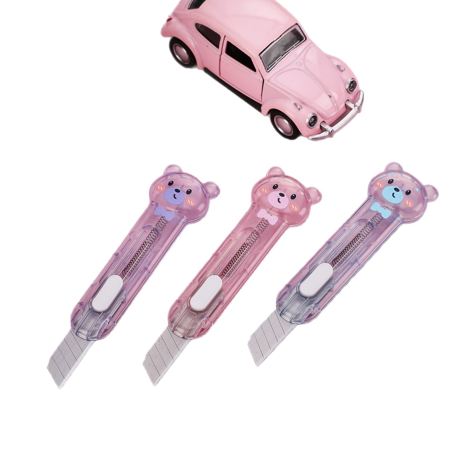 Pioneer 8186 Transparent Cartoon Mini Utility Knife Instagram Express package Opening Student handicraft Art Assignment Paper Cutting Office Item Picture