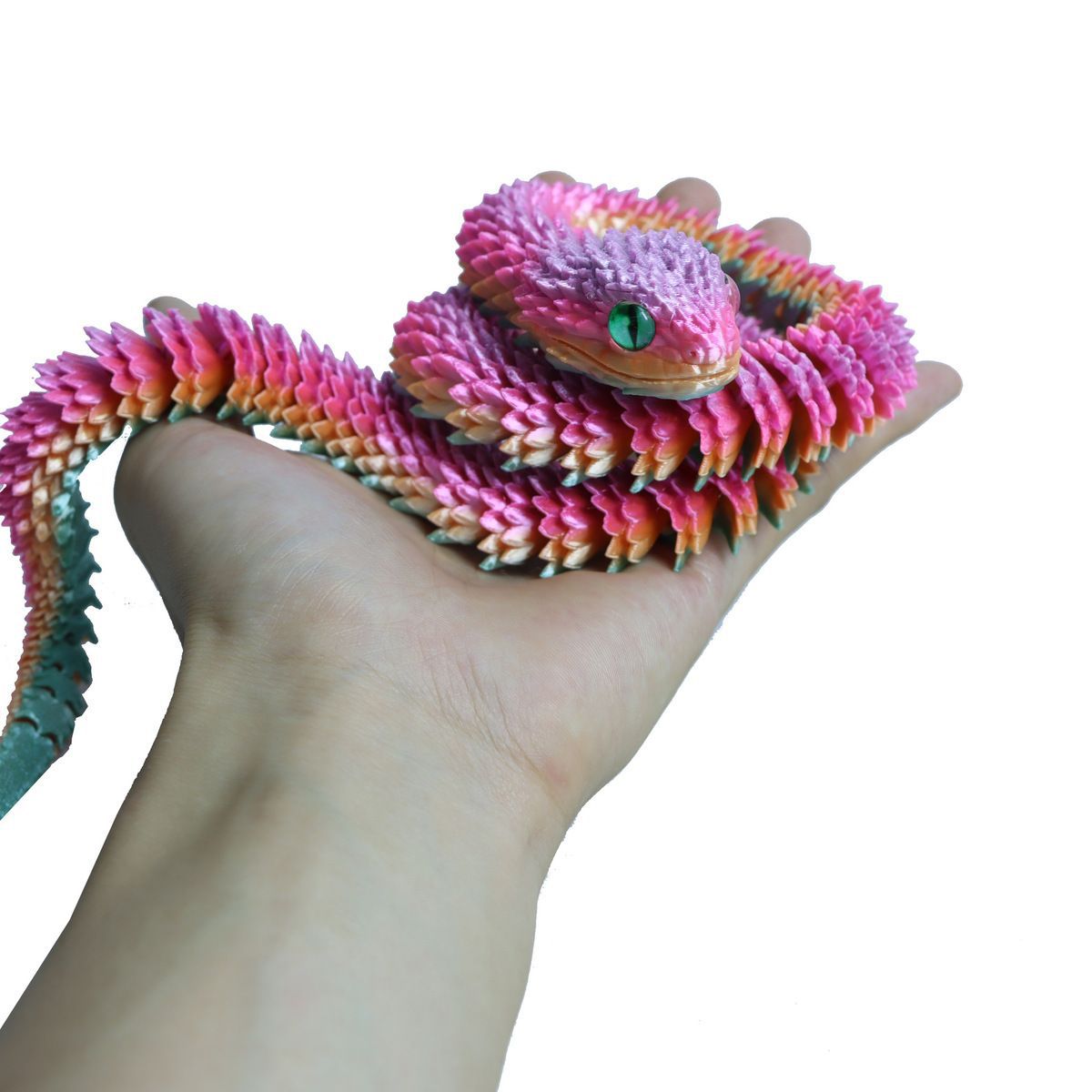 【源头工厂】3D打印蛇全身关节可动立体仿真动物模型摆饰新款蝰蛇