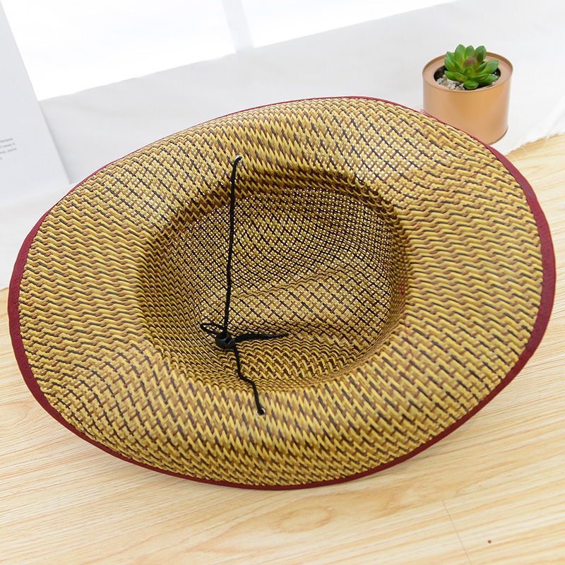 Summer straw hats, men's sun hats, wide-brimmed sun protection hats, outdoor sun hats, wide-brimmed fishing hats, beach hats, casual Application Scenario