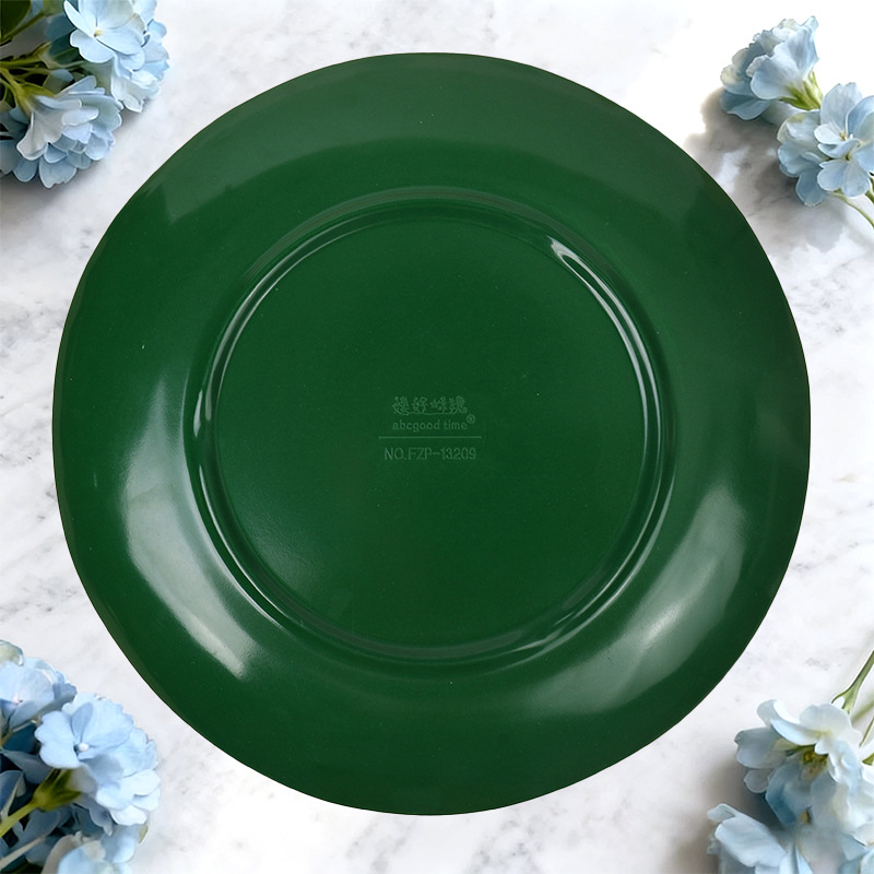 Custom-made logos for foreign trade shallow plates, Western cuisine seafood plates, hotels, commercial restaurants and eateries, imitation porcelain round plates, bone plates and tableware Application Scenario