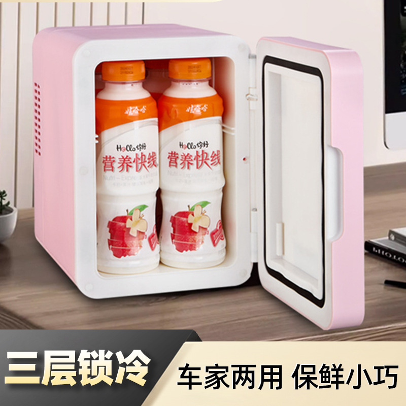 Beauty car refrigerator, car makeup mirror, mini refrigerator, one-person household car small refrigerator details Picture