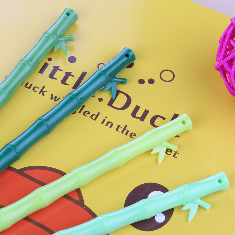 Creative and simple Chinese-style bamboo gel pen, cute and creative black 0.5 smooth quick-drying signature gel pen details Picture