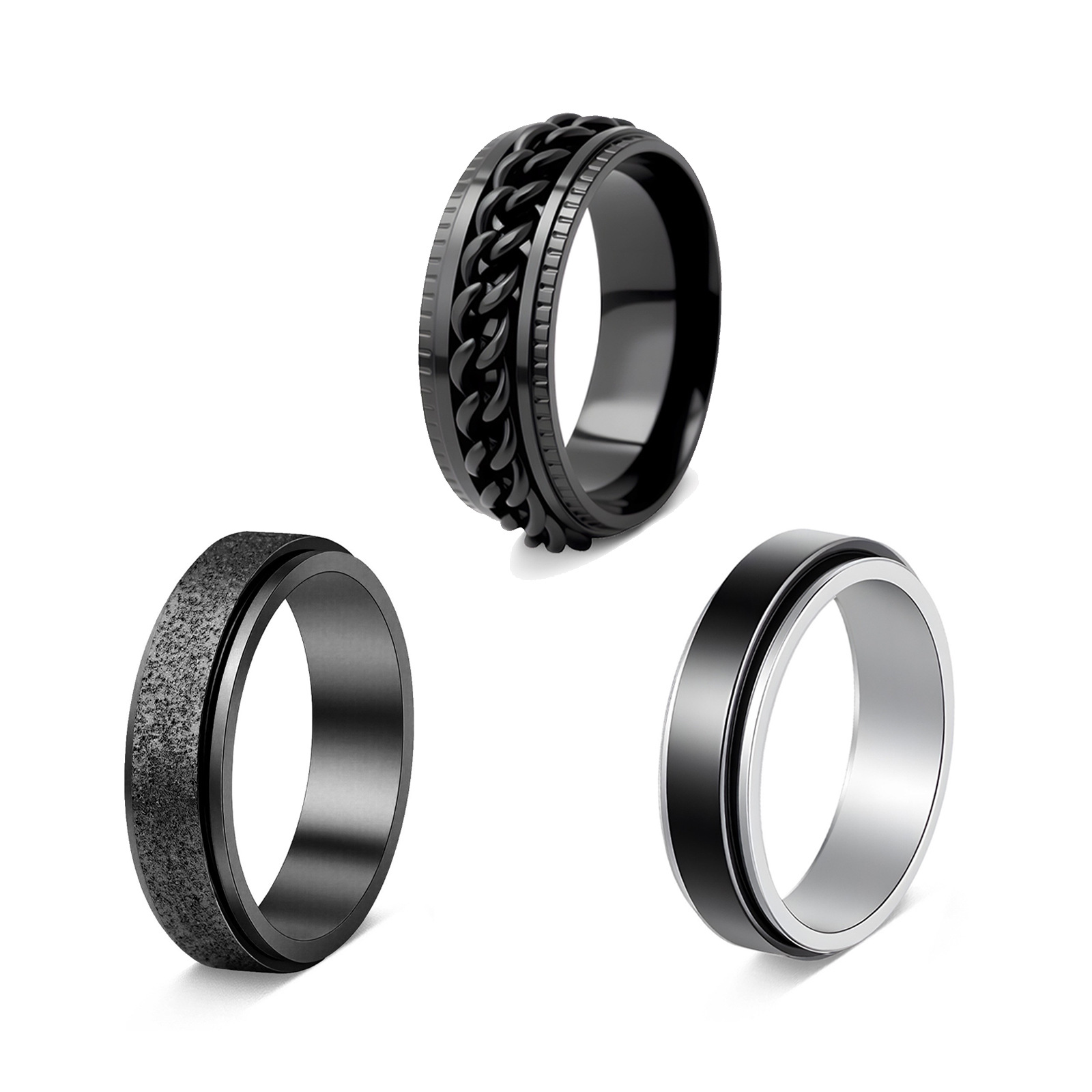 Europa y américa moda versátil retro alta atmósfera anillo pareja fecha acero inoxidable titanio acero pareja anillo anillo Item Picture
