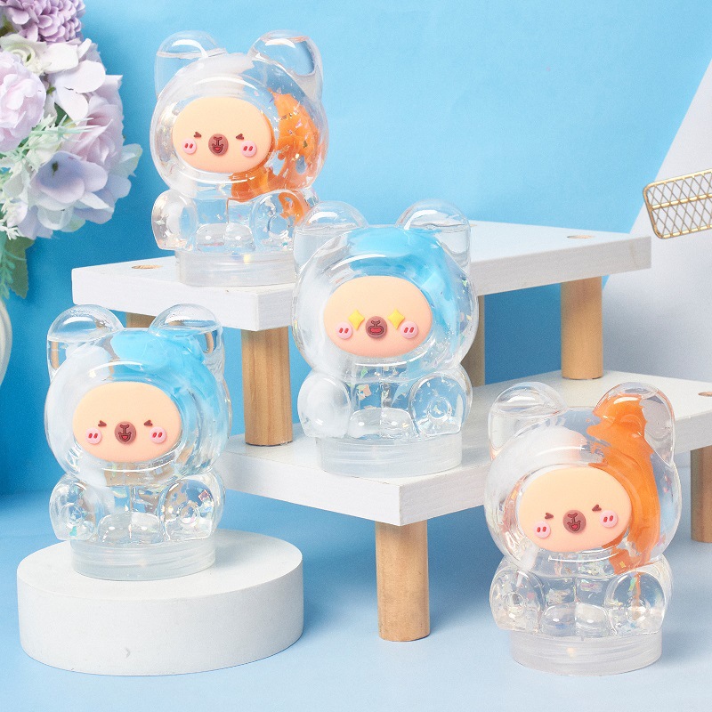 Transparent bear-shaped decorative items for creative home decoration, cute ornaments, children's room decorations, gifts and promotional items details Picture