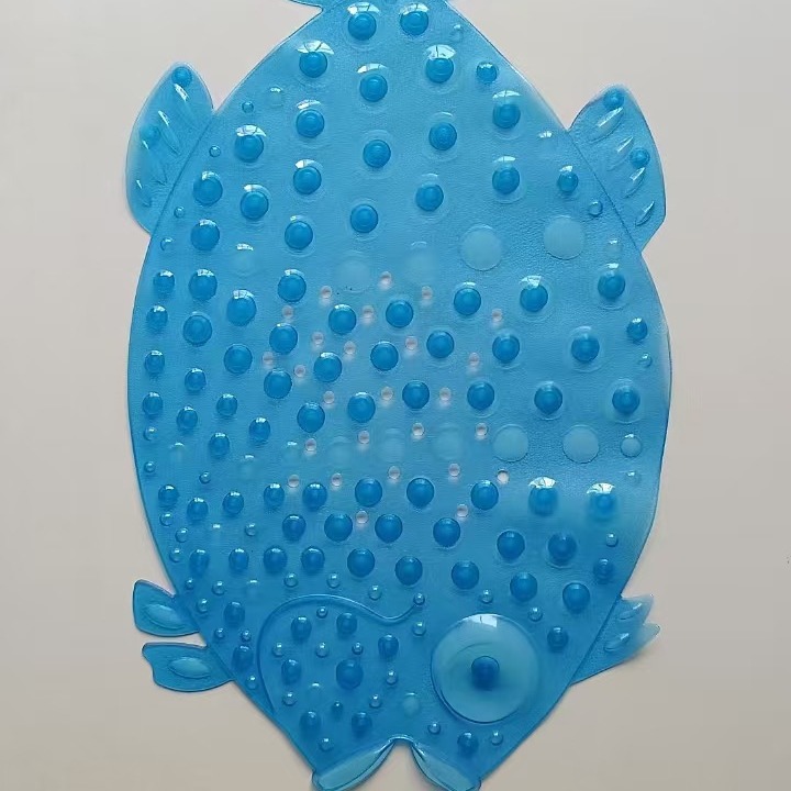 Forma de pescado almohadilla de baño resistente al agua almohadilla de baño larga de color sólido almohadilla de masaje suave espinilla antideslizante almohadilla de baño ventosa Application Scenario