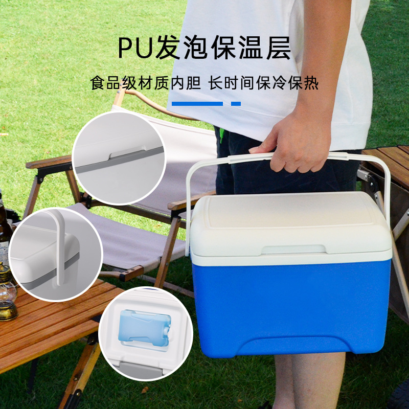 Portable 8L outdoor vehicle-mounted insulated box, ice pack, camping and picnic refrigeration box, barbecue food, chilled breast milk storage details Picture