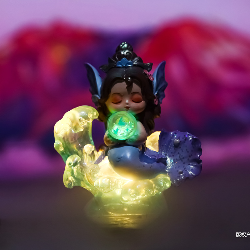 "Dreamy Mountain and Sea Spirit Beast Blind Box, multiple styles of desktop resin handicraft ornaments, cute and fun blind box ornaments wholesale. Specification image