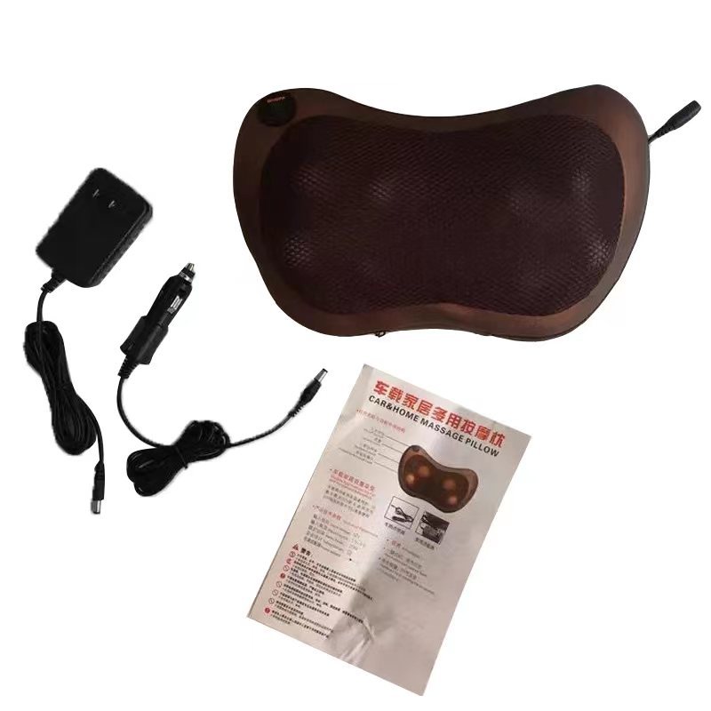 Car massage pillow, electric cervical massager, home infrared heating kneading shoulder and back massage head, ground push bestseller Item Picture