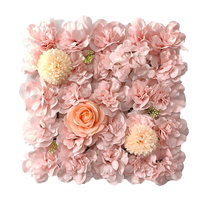 婚礼仿真花背景墙玫瑰花墙粉色绣球花排塑料花婚庆装饰结婚花户外细节图