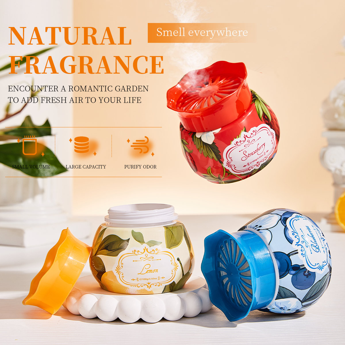 【跨境专供】FORMBO香薰膏天然芳香疗法小圆形蜡烛空气清新剂批发细节图