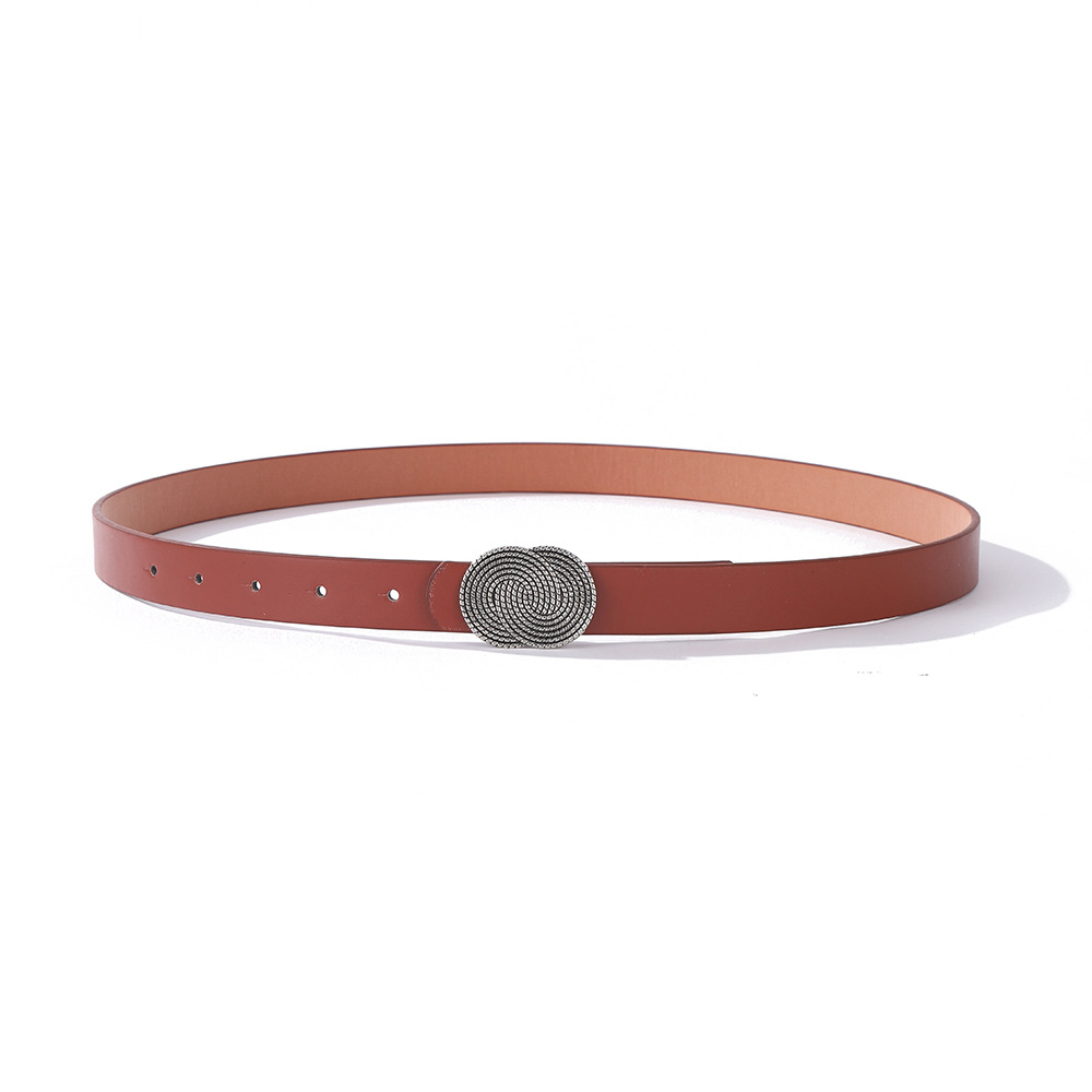 Fashionable and versatile ladies' belt, solid color decorative dress, thin waist belt, high-end jeans, dress pants, PU belt Item Picture