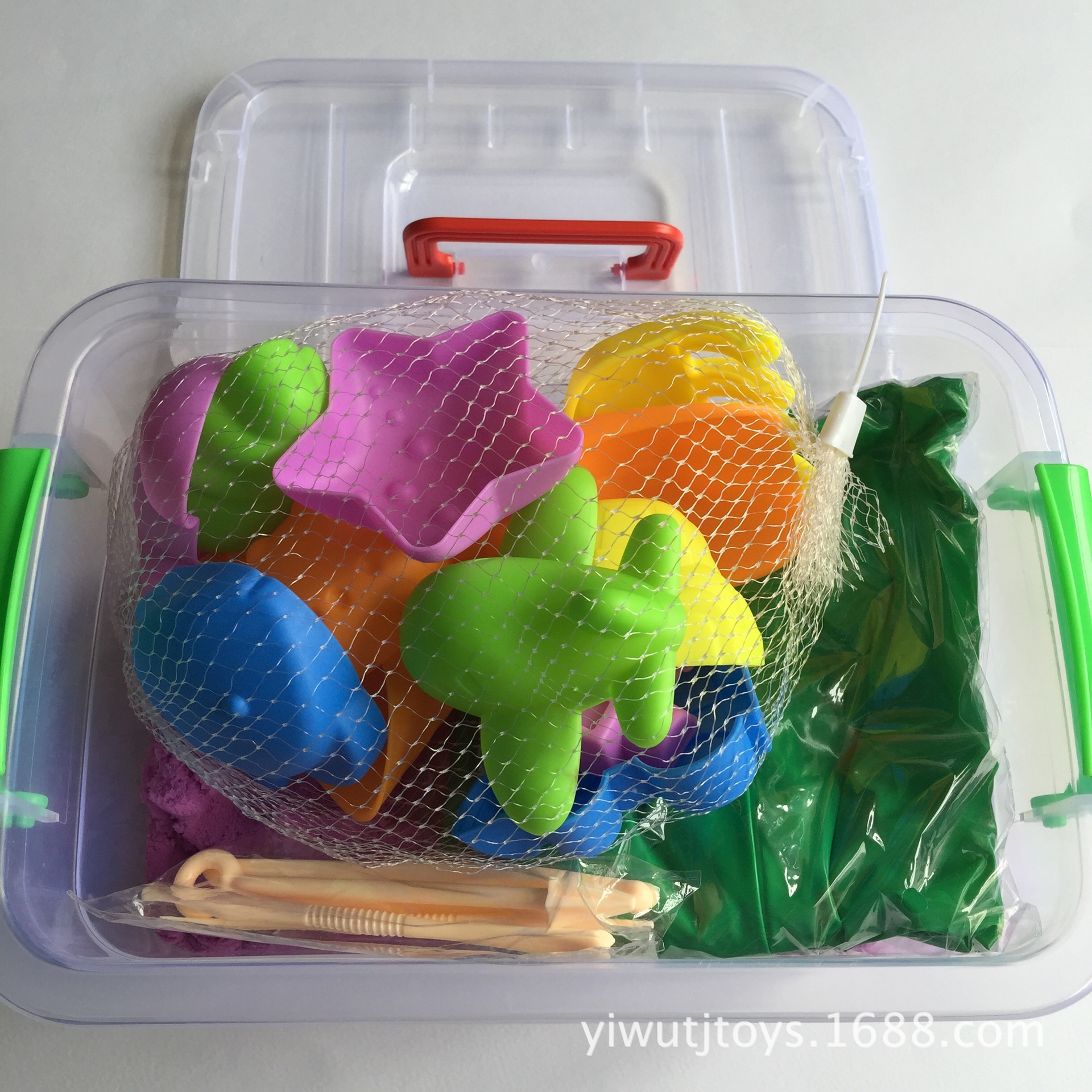 太空玩具沙4斤大方桶 送玩沙模具 送充气托盘益智创意创造力沙盒