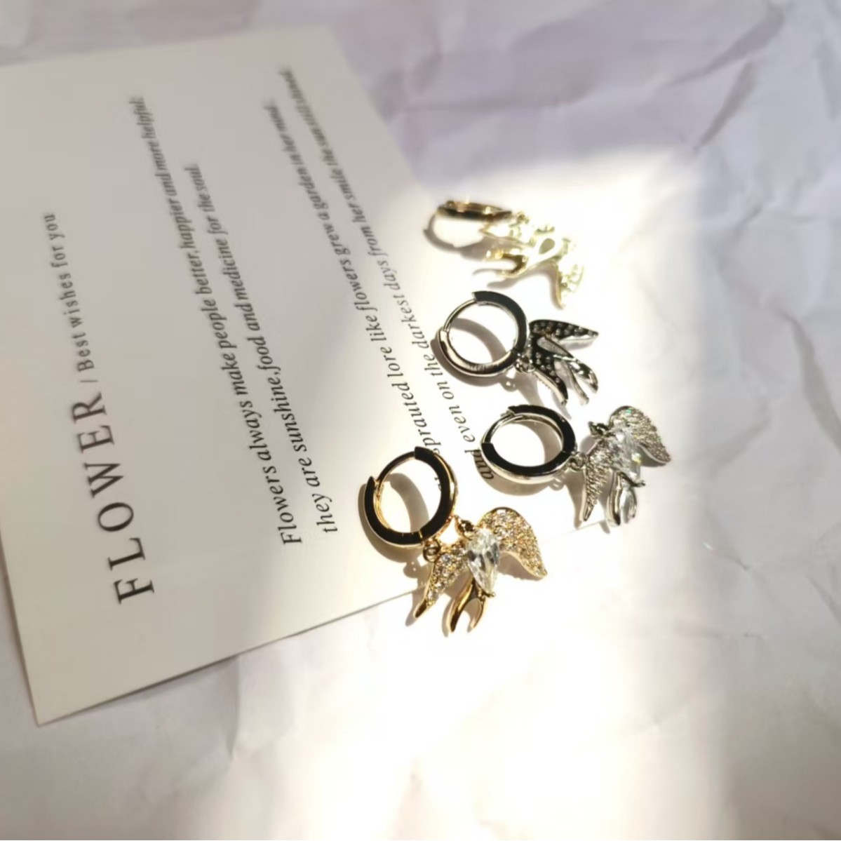 High-end and popular niche fashion design, zircon set wild goose earrings, light luxury, grand and exquisite earrings Application Scenario