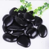 Black rain flower stones for courtyard landscaping, black polished pebbles, garden landscape engineering, paving, and colorful rain flower stones Item Picture