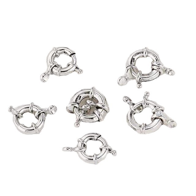 Copper-plated 18K color retention real gold, popular steering wheel buckle, sailor buckle, DIY handmade jewelry accessories, necklace, spring buckle Item Picture