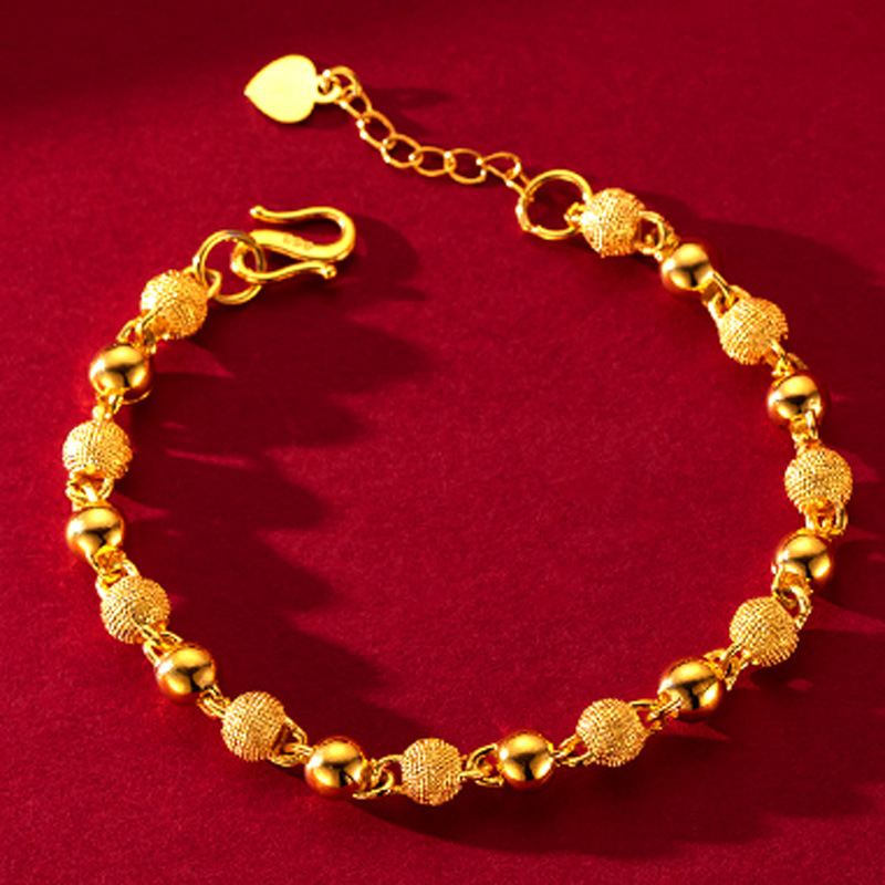 Live-streaming sales: Fashionable, simple and elegant. 24K copper gold-plated pearl flower phoenix tail PI xiu bracelet for women Specification image