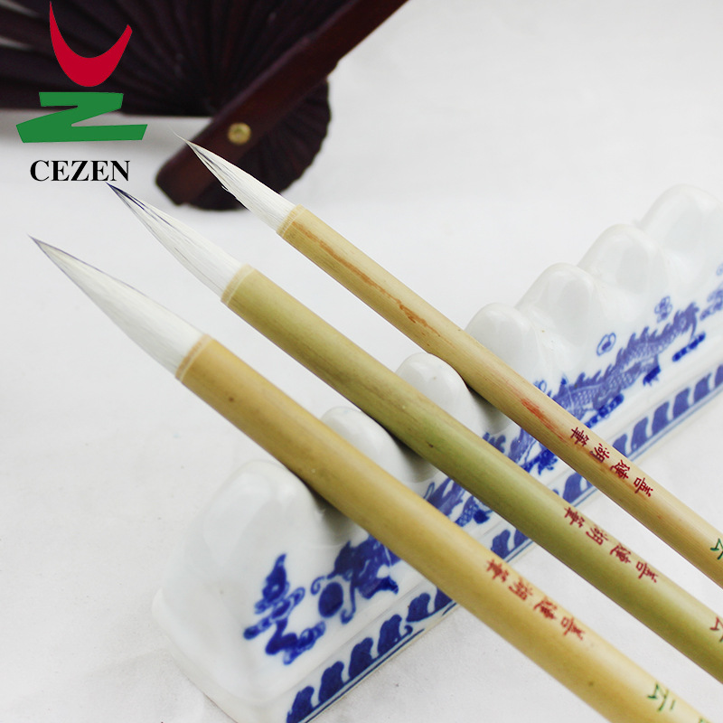 Factory direct sales of Chengzhen Jiajian large, medium and small Baiyun Yanghao regular script brushes, Shanlianhu brushes for traditional Chinese painting and calligraphy practice full image