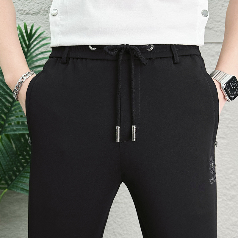 Men's sports pants with elastic waists, loose elastic straight leg, comfortable and casual pants, men's sweatpants wholesale, high elasticity and comfort Application Scenario