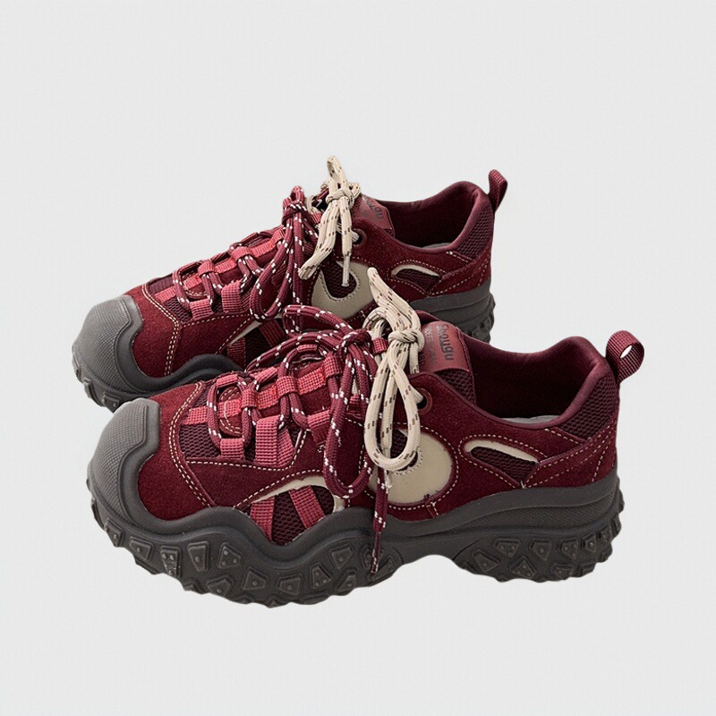Shougu Super Good-looking thick-soled women's 2025 new style super popular ugly and cute shoes, height-increasing outdoor sports casual shoes Application Scenario