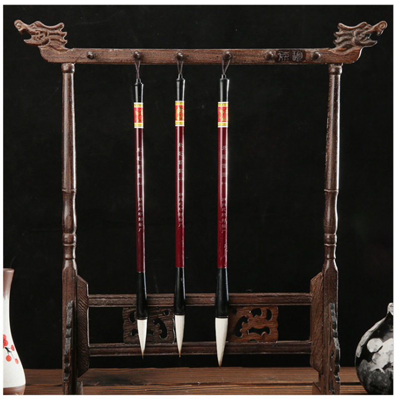 Chengzhen brand dual-brush Calligraphy and Painting Brush, fine stationery Four Treasures Calligraphy water Writing brush wholesale, beginner dual-brush calligraphy brush