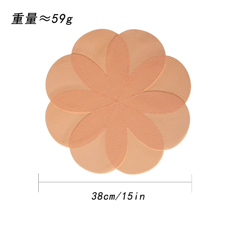 Petal Teslin sewing heat insulation pad, dining table mat, heat-resistant plate, scald bowl, cup mat, pot mat Item Picture