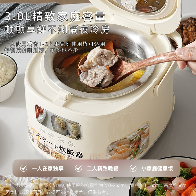 gioia Jiaoya's new rice cooker, suitable for 3 to 4 people, features a 316 food-grade inner pot and is smart, multi-functional Application Scenario