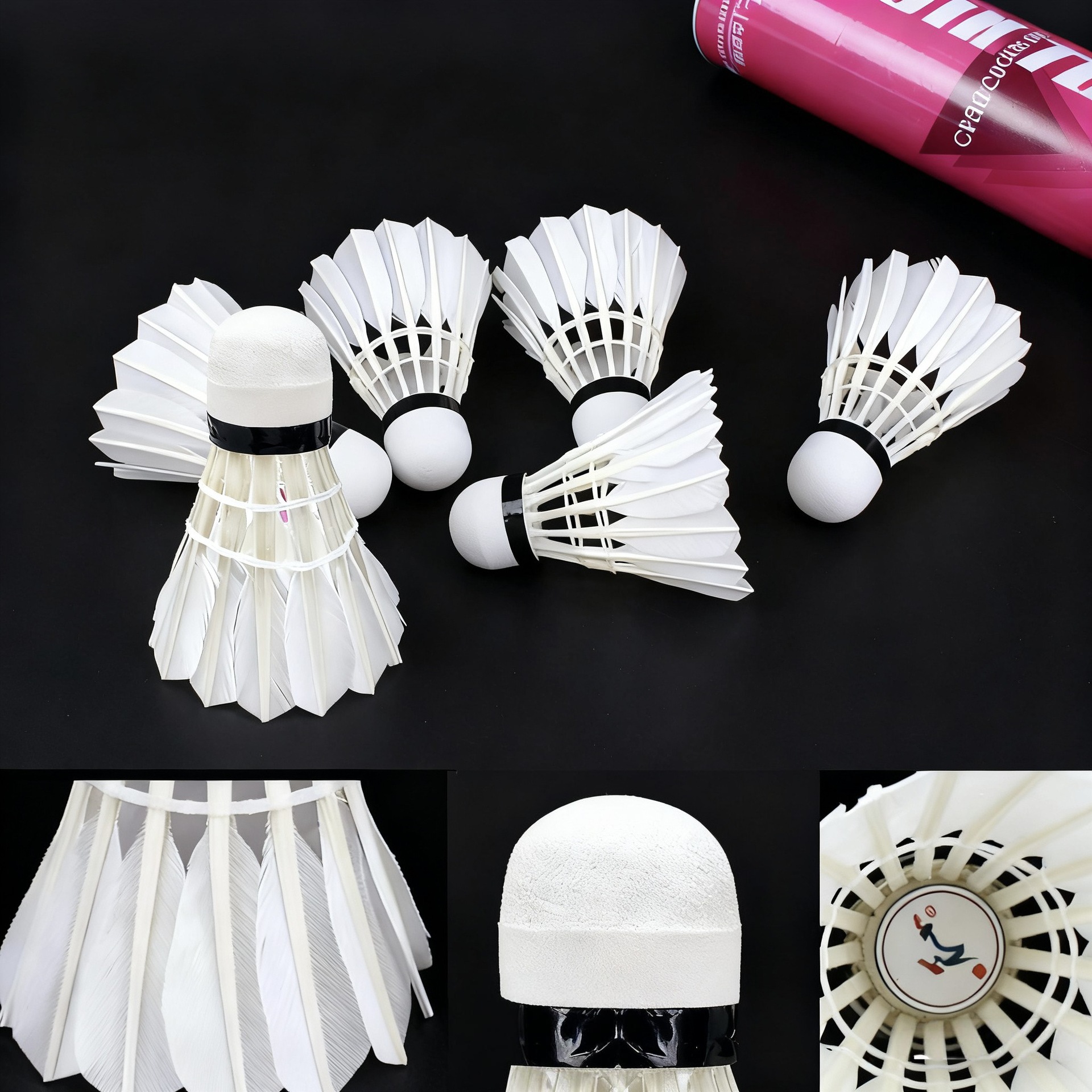 10 buckets of durable badminton balls for beginners, plastic badminton balls for both indoor and outdoor badminton training Item Picture