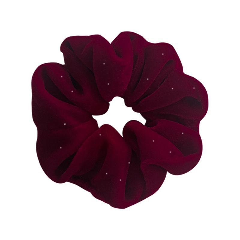 New velvet shiny silk large intestine hair band, autumn and winter bun hair tie, high elasticity hair tie at the back of the head, hair band for women Item Picture