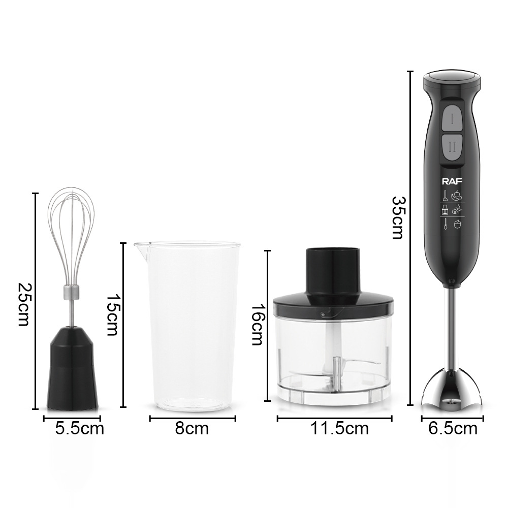 RAF European standard cross-border four-in-one multi-functional juicer and blender, egg beating, meat mincing, complementary food, handheld kitchen cooking stick Application Scenario