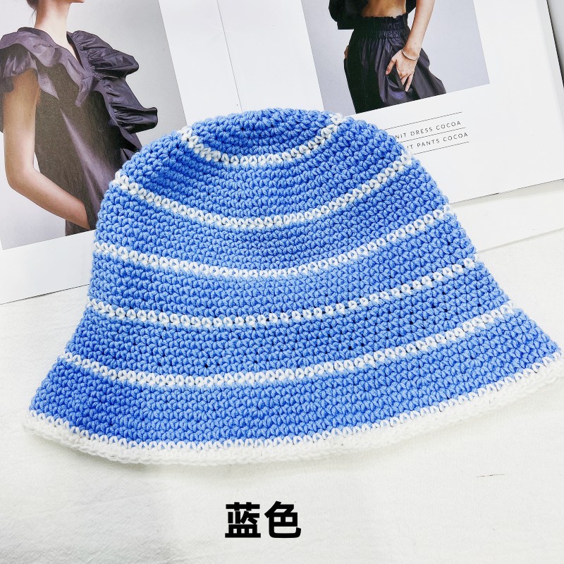 Sombrero mujer otoño invierno casual compras rayas sombrero de pescador versión coreana moda multifuncional punto domo cuenca sombrero plegable maré Specification image